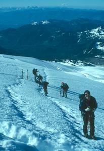 roping up for the crevasses