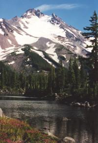 Mt Jefferson from Bays Lake (July 2001)